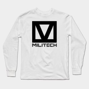 Cyberpunk Militech Logo - Black Long Sleeve T-Shirt